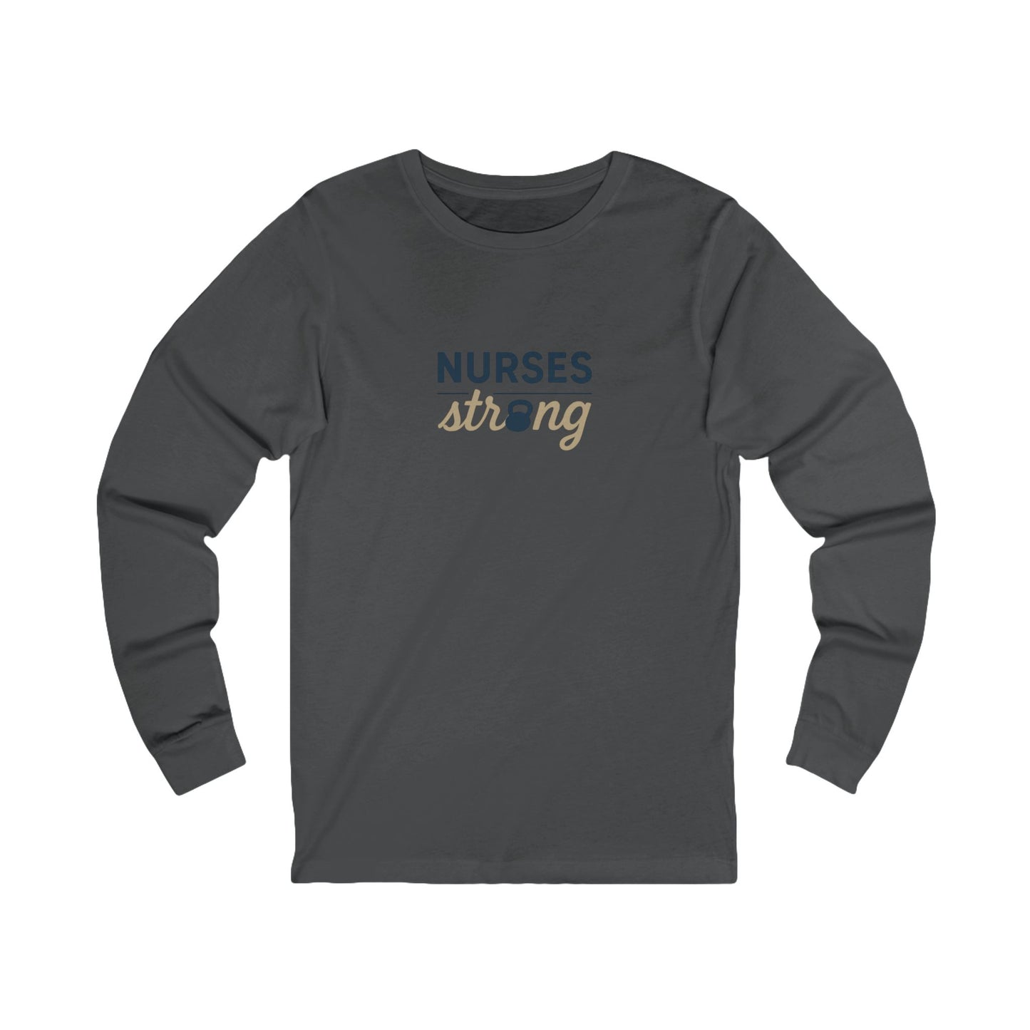 Blue Tan NSLong Sleeve Tee, Unisex Jersey Tee for Nurses