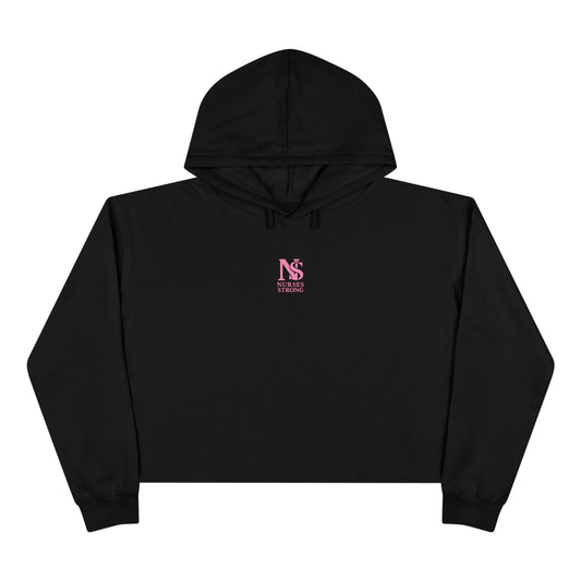 Nurses Strong Crop Hoodie | Empowering Workwear, Gift for Nurses, Fitness Apparel, Cozy Lounge Top, Inspirational Clothing