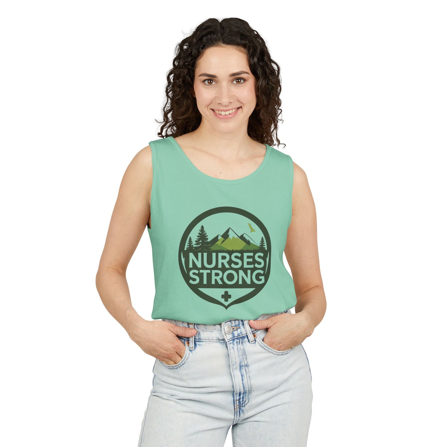 Nurses Strong Tank Top, Inspirational Relaxed Fit Sleeveless Shirt, Gifts for Healthcare Workers, Summer Casual Wear, Appreciation Gift