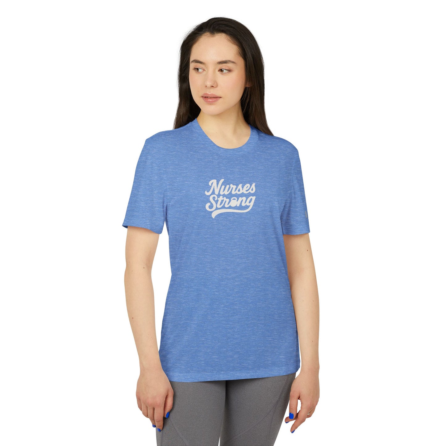 Adidas Varsity Logo Nurses Strong Sport T-Shirt, Workout Tee, Athletic Shirt, Casual Wear, Motivational Apparel