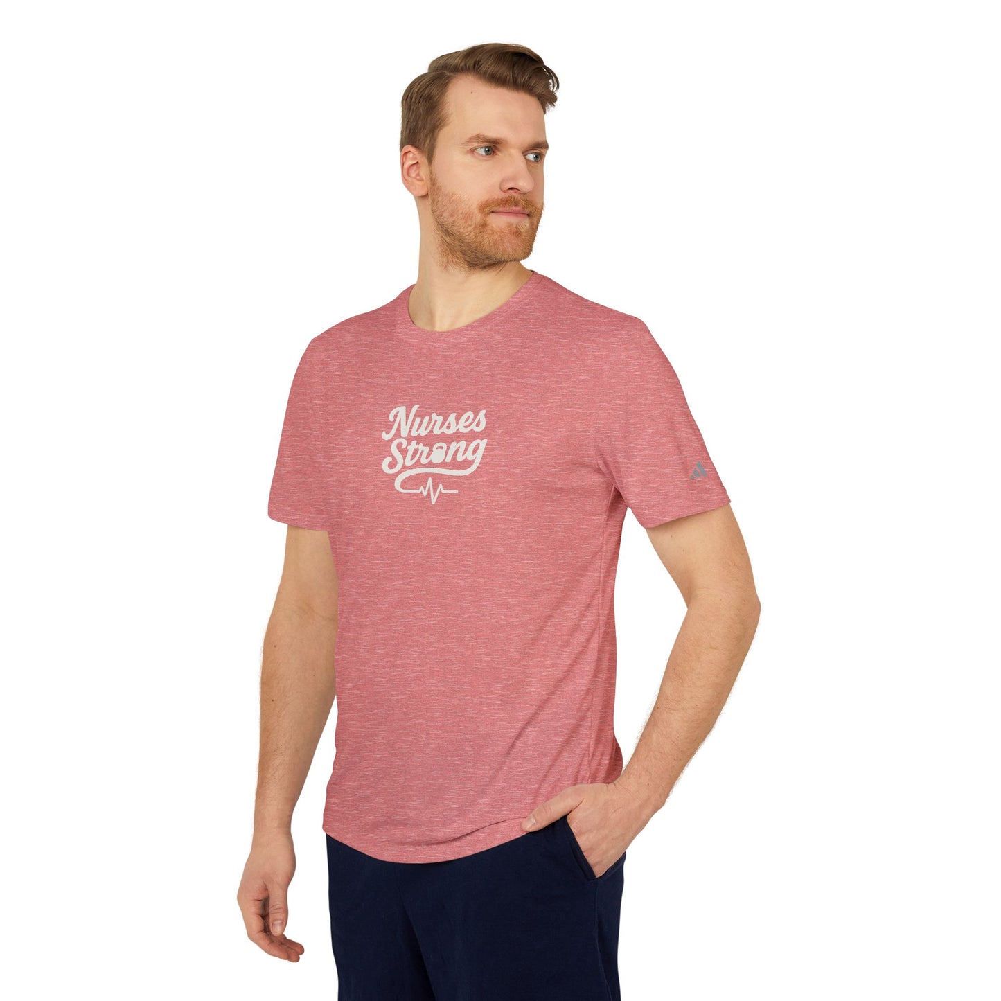Adidas Sport T-shirt - Nurses Strong Tee, Fitness Shirt, Athletic Wear, Gift for Nurses, Sports Apparel for Healthcare