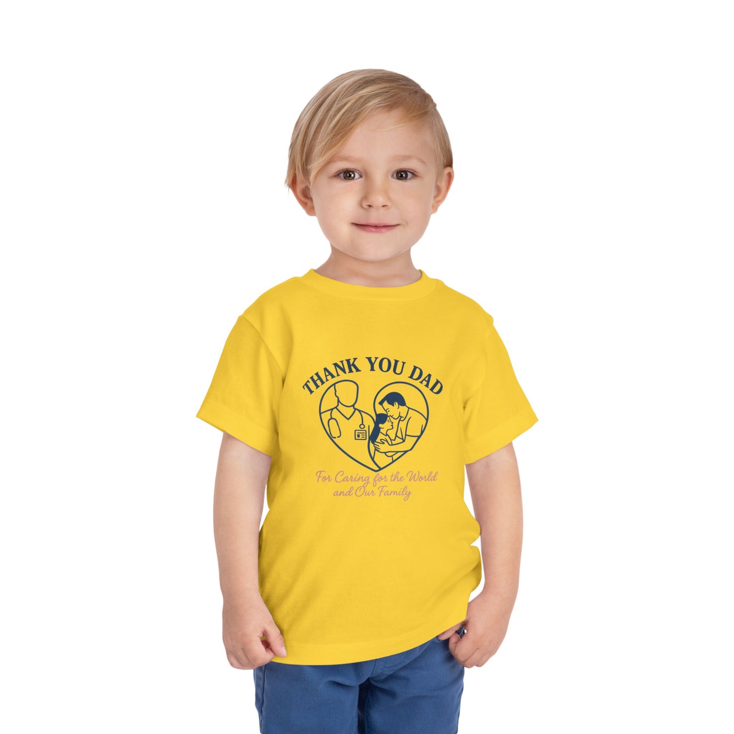 Thank You Dad Toddler Tee, Kids Nurses Appreciation Shirt, Father's Day Gift, Toddler Short Sleeve T-Shirt, Cute Baby Tee