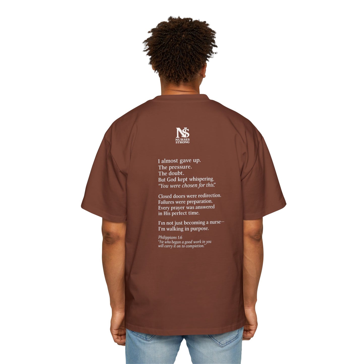 Guided by Faith, Men's Heavy Oversized Tee - Relaxed Casual Vibes, Everyday Wear,