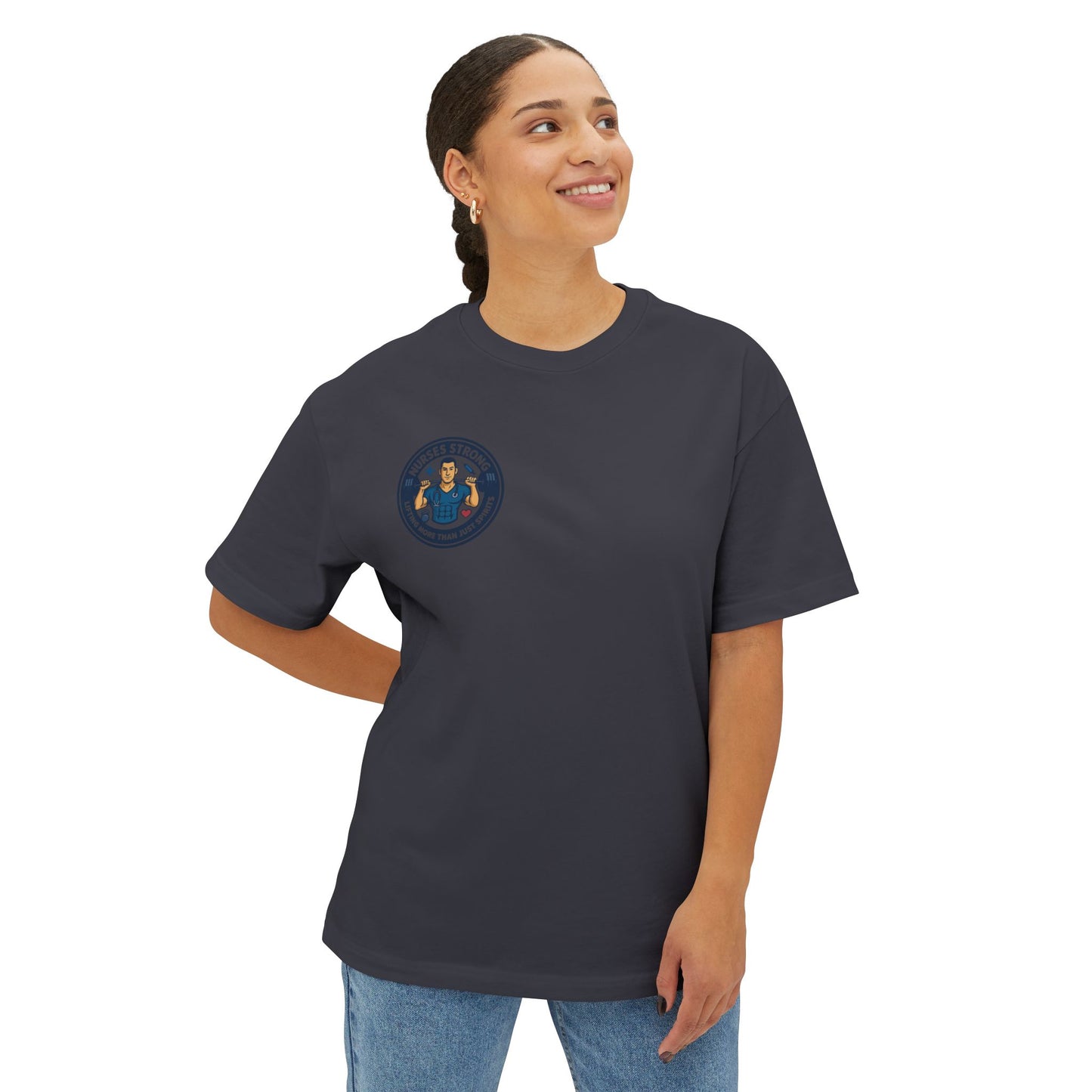 Nurses Strong Oversized Tee, Unisex Graphic Tee, Gift for Healthcare Workers, Comfortable Casual Wear, Medical Appreciation Shirt