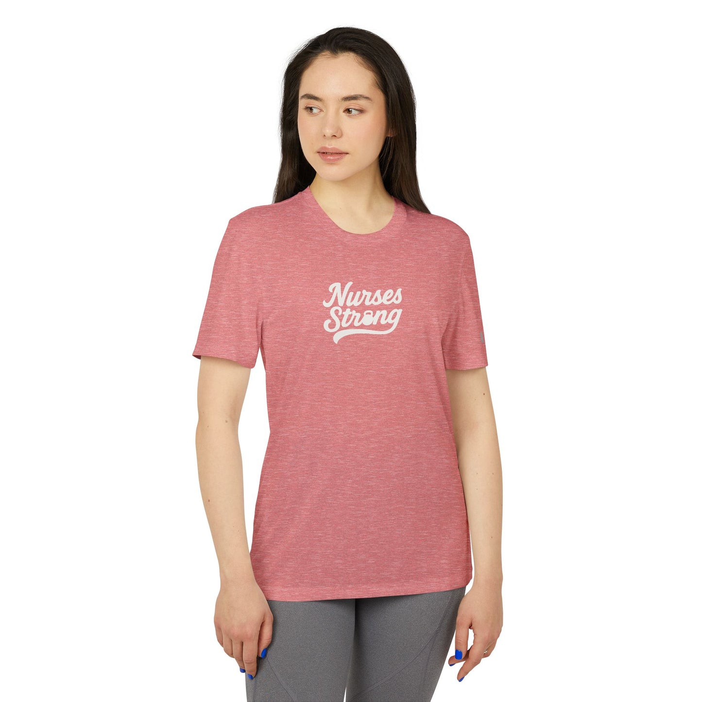 Adidas Varsity Logo Nurses Strong Sport T-Shirt, Workout Tee, Athletic Shirt, Casual Wear, Motivational Apparel