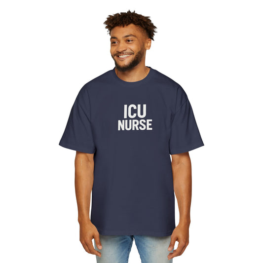 ICU Nurse Oversized Tee - Unisex Nurse Shirt, Gift for Healthcare Workers, Nurse Appreciation, Casual Wear, Red T-Shirt