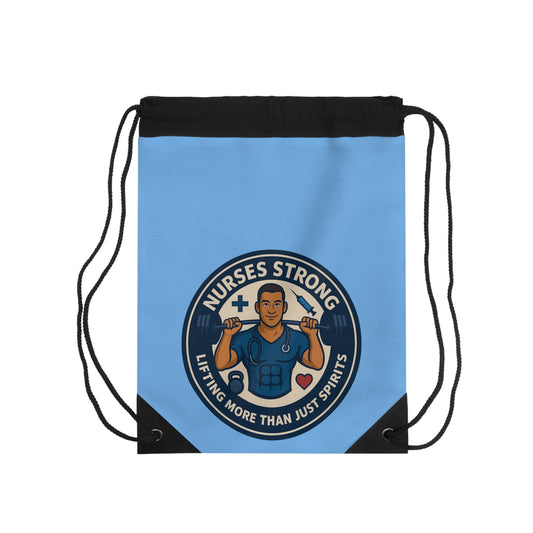 Nurse Drawstring Bag - Lifting More Than Just Spirits, Gym Bag, Gift for Nurses, Motivational Tote, Workout Accessories, Nurse Appreciation