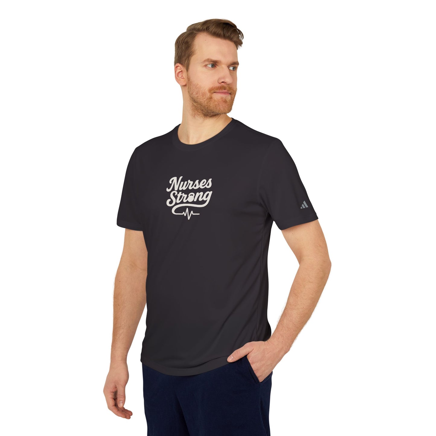 Adidas Sport T-shirt - Nurses Strong Tee, Fitness Shirt, Athletic Wear, Gift for Nurses, Sports Apparel for Healthcare