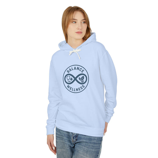 Balance Wellness Design, Cozy Gift for Mindfulness, Lightweight Hooded Sweatshirt, Yoga, Fitness, Relaxation, Self-Care