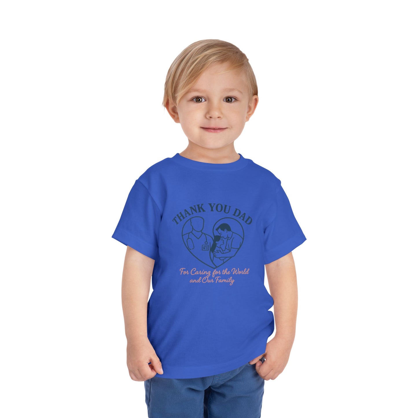 Thank You Dad Toddler Tee, Kids Nurses Appreciation Shirt, Father's Day Gift, Toddler Short Sleeve T-Shirt, Cute Baby Tee