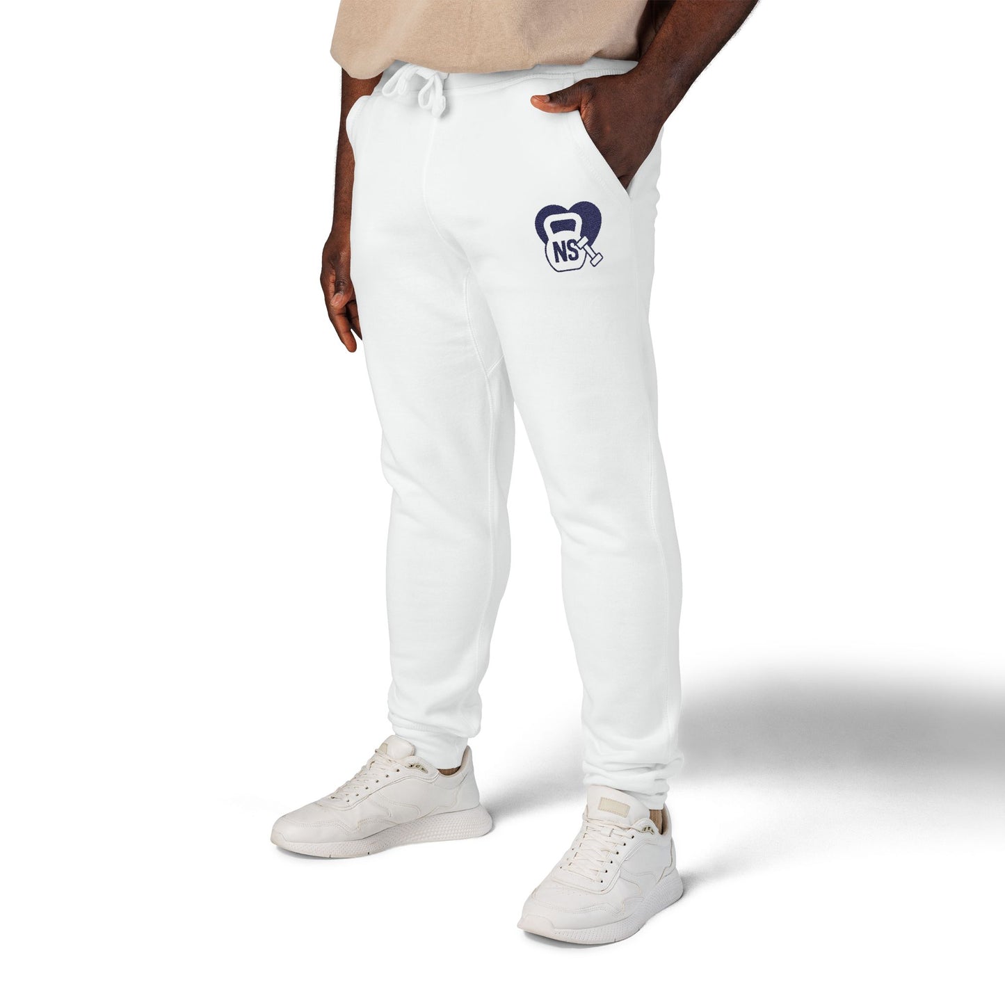 Cozy Embroidered Unisex Fleece Sweatpants, Comfortable Lounge Pants, Perfect for Relaxing, Gifts for Him/Her, Casual Style, Everyday Wear