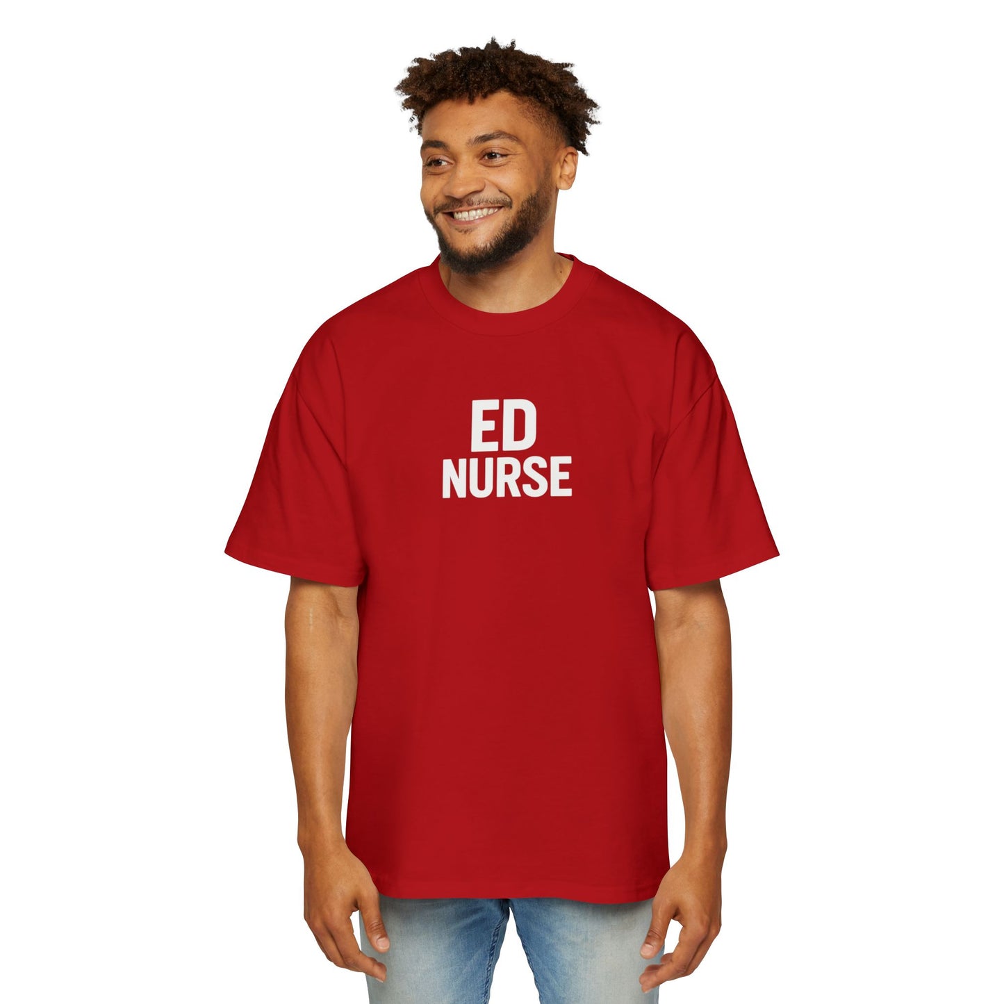 ED Nurse Heavy Tee for Healthcare Heroes, Nurse Appreciation Gift, Oversized T-Shirt, Medical Professional Wear, Nursing School Essentials