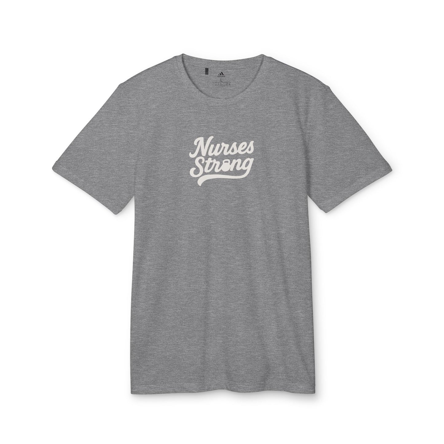 Adidas Varsity Logo Nurses Strong Sport T-Shirt, Workout Tee, Athletic Shirt, Casual Wear, Motivational Apparel