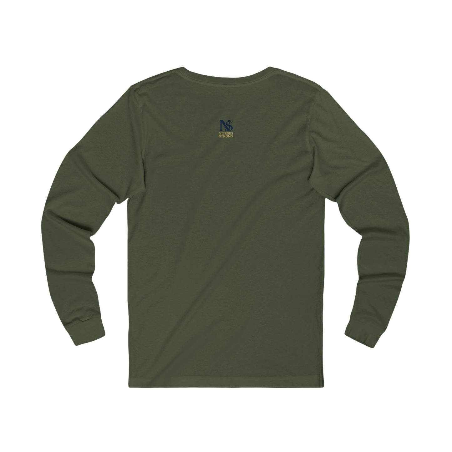 Blue Tan NSLong Sleeve Tee, Unisex Jersey Tee for Nurses
