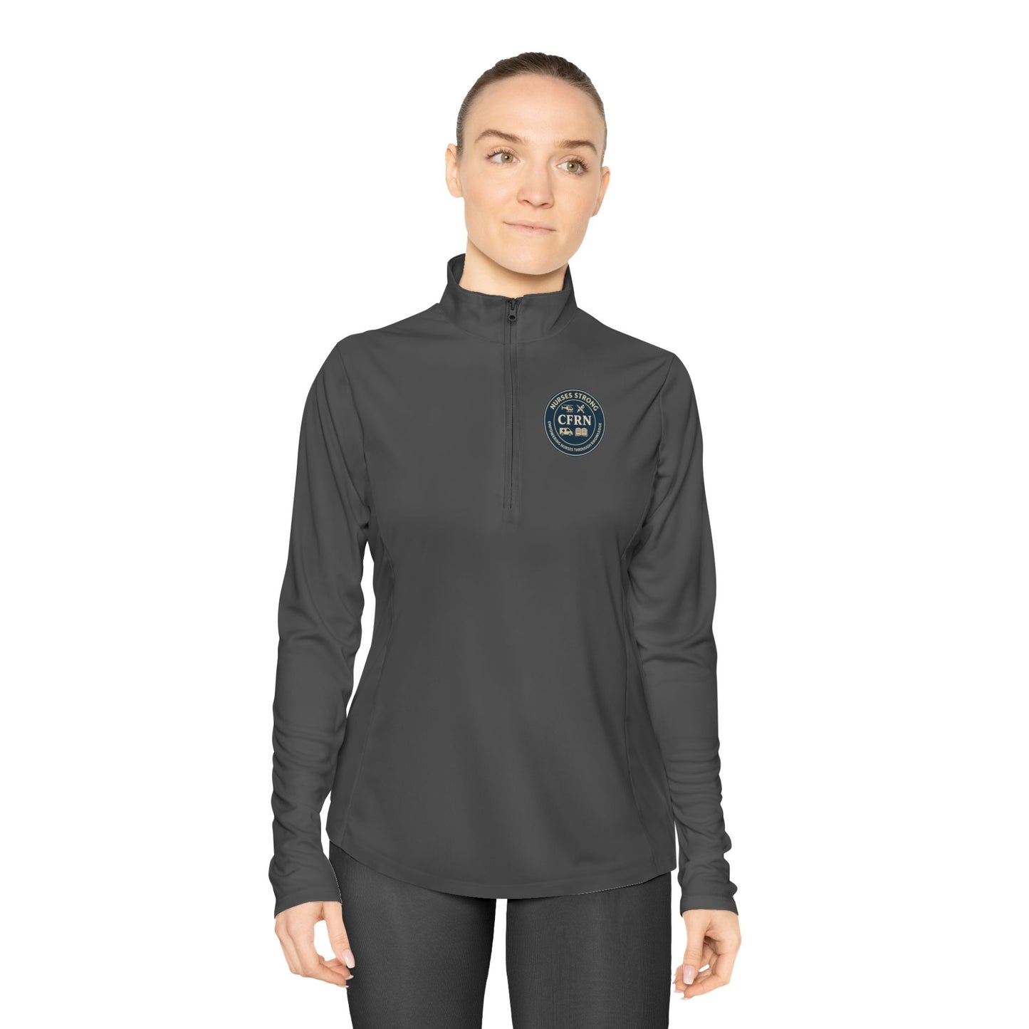 CFRN Ladies Quarter-Zip Pullover for Casual Comfort, Athletic Wear, Gift for Her, Outdoor Activities, Cozy Layering