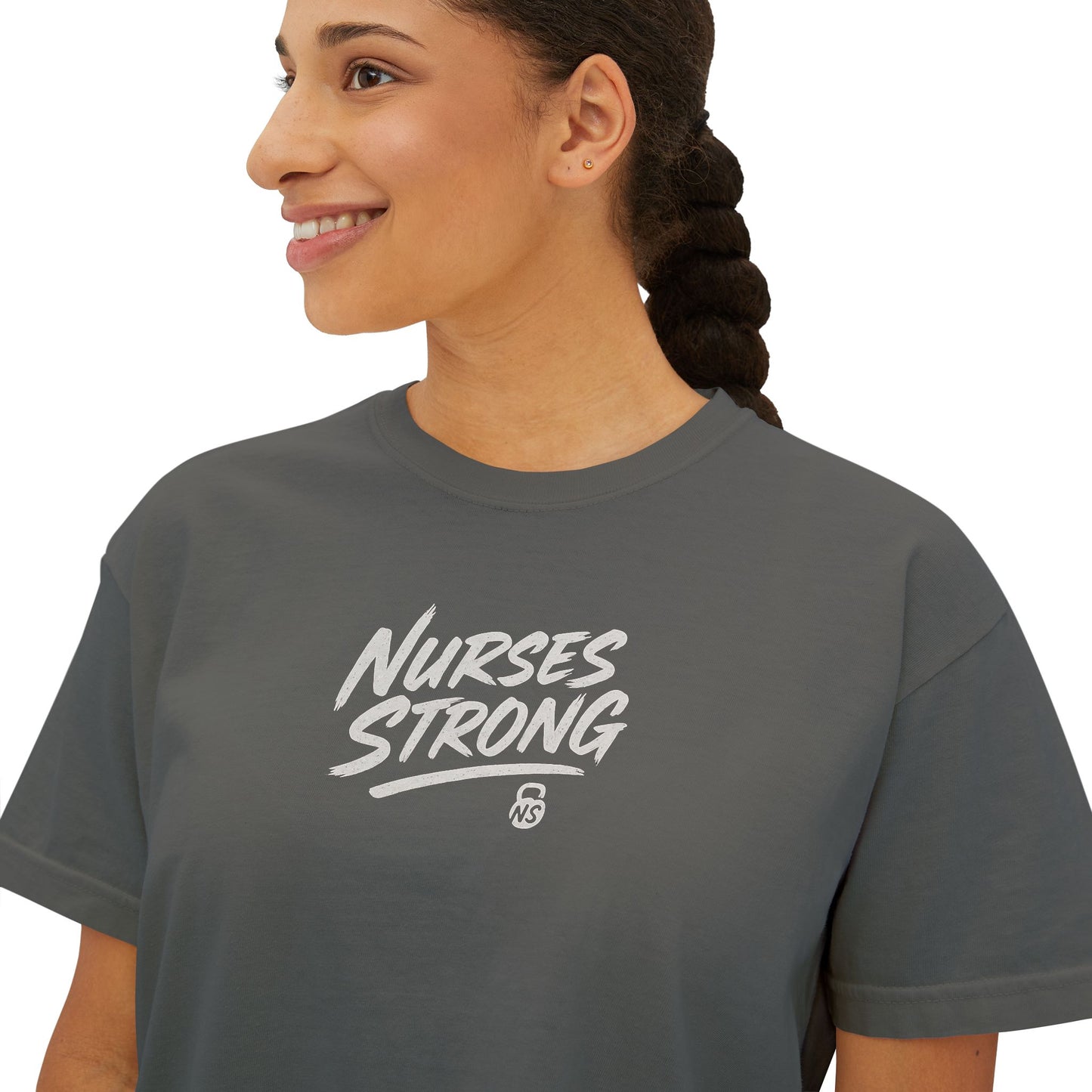 NightShifer for Life Trendy Boxy Tee, Everyday Comfort Top, Relaxed Fit Tee for Women