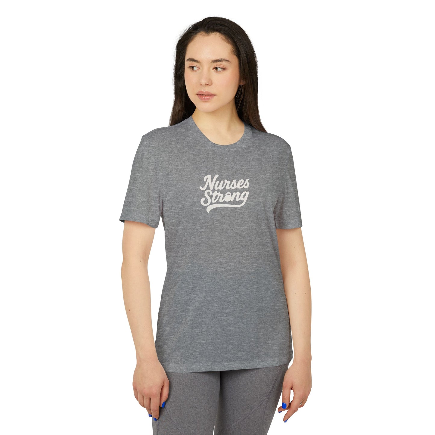 Adidas Varsity Logo Nurses Strong Sport T-Shirt, Workout Tee, Athletic Shirt, Casual Wear, Motivational Apparel