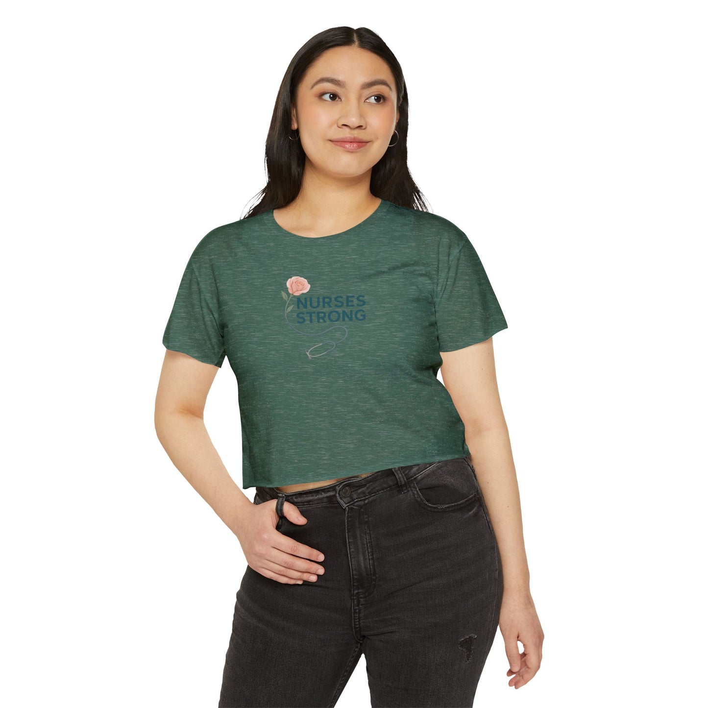 Flower/stethoscope  Festival Crop Top | Gift for Nurses,