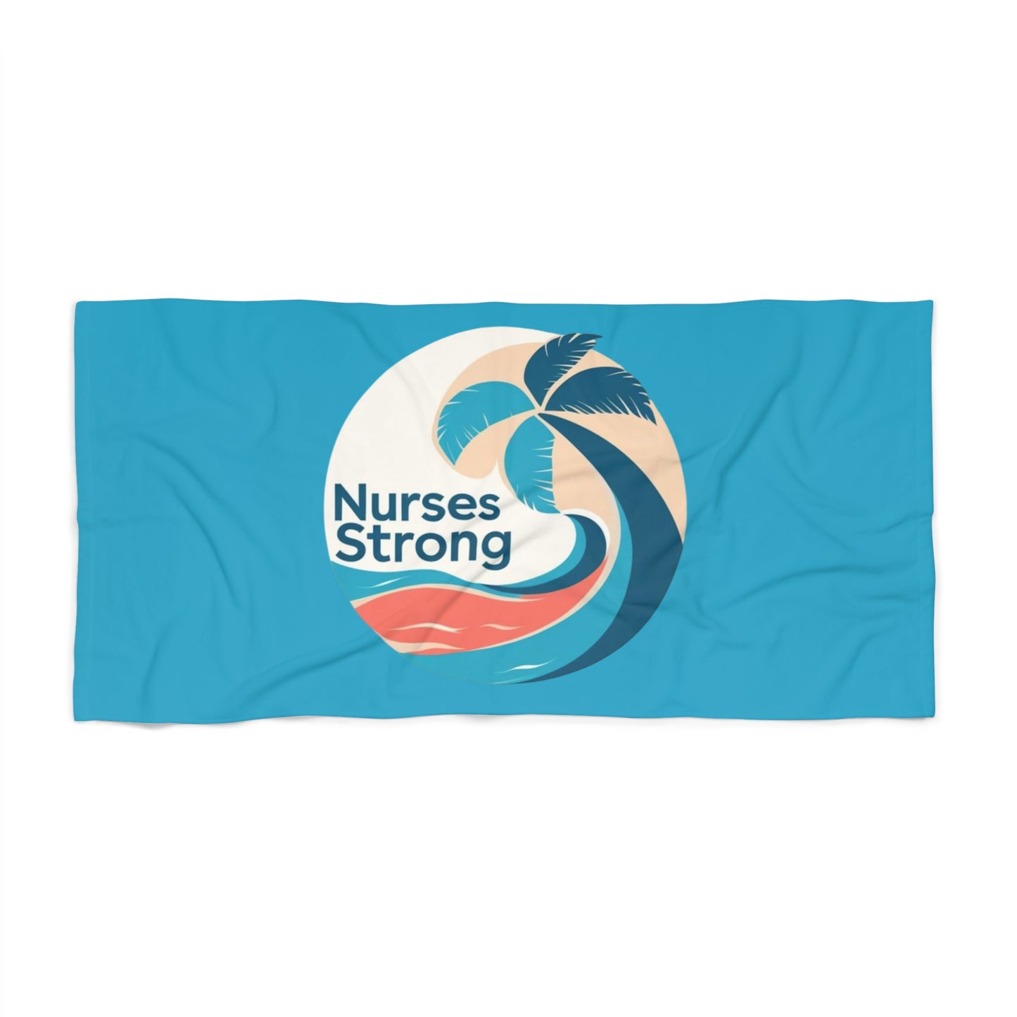 Nurse Beach Towel - Nurses Strong Tropical Design, Perfect for Summer, Unique Gift, Beach Lover, Poolside Essential, Healthcare Appreciation