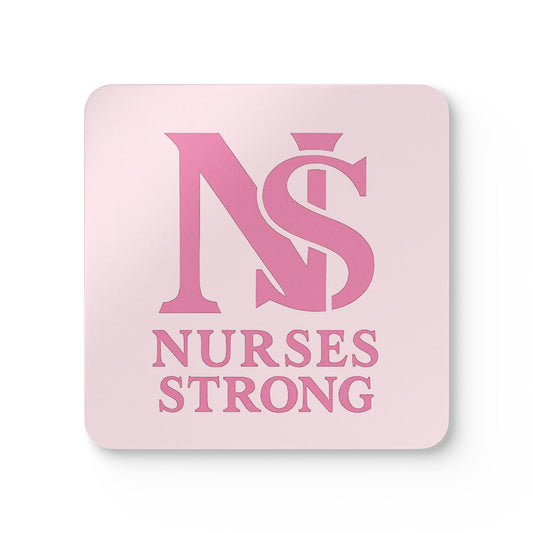 Nurses Strong Corkwood Coaster Set | Personalized Home Decor, Gift for Nurses, Cute Coasters, Kitchen Accessories, Inspirational Gifts