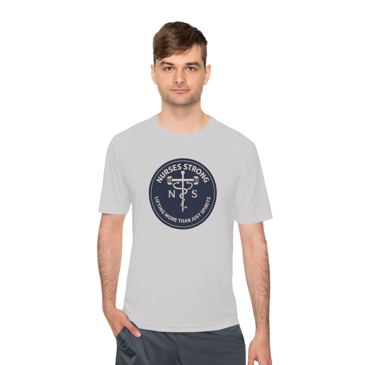 Nurses Strong Performance Tee | Gift for Healthcare Workers, Athletic Shirt, Appreciation Gift, Fitness Apparel, Nursing Student Tee