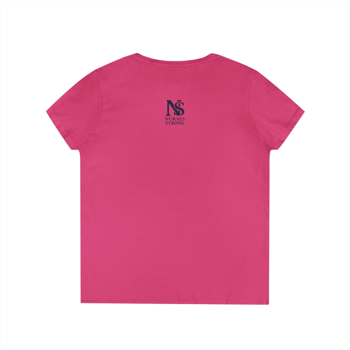 Empowering Ladies' V-Neck T-Shirt, Women's Strength Tee, Inspirational Gift, Casual Wear, Workout Shirt, Feminine Style
