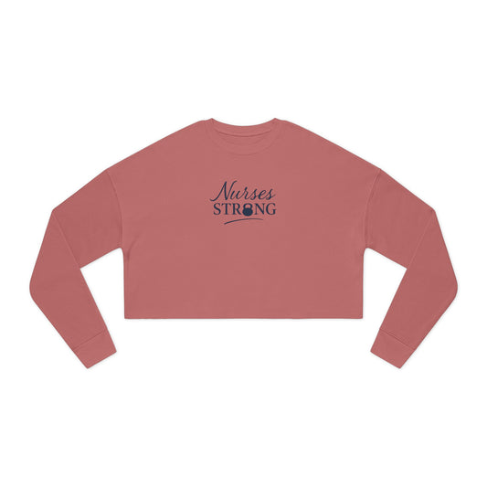 Women's KB Script Cropped Sweatshirt | Cozy Gift for Healthcare Workers | Great for Nurses Appreciation Week, Casual Wear, Workout