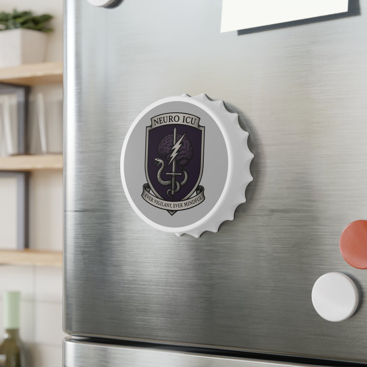 Neuro ICU Bottle Opener, Unique Gift for Healthcare Workers, Pub Accessory, Nursing Graduation Present, Hospital Staff Tool