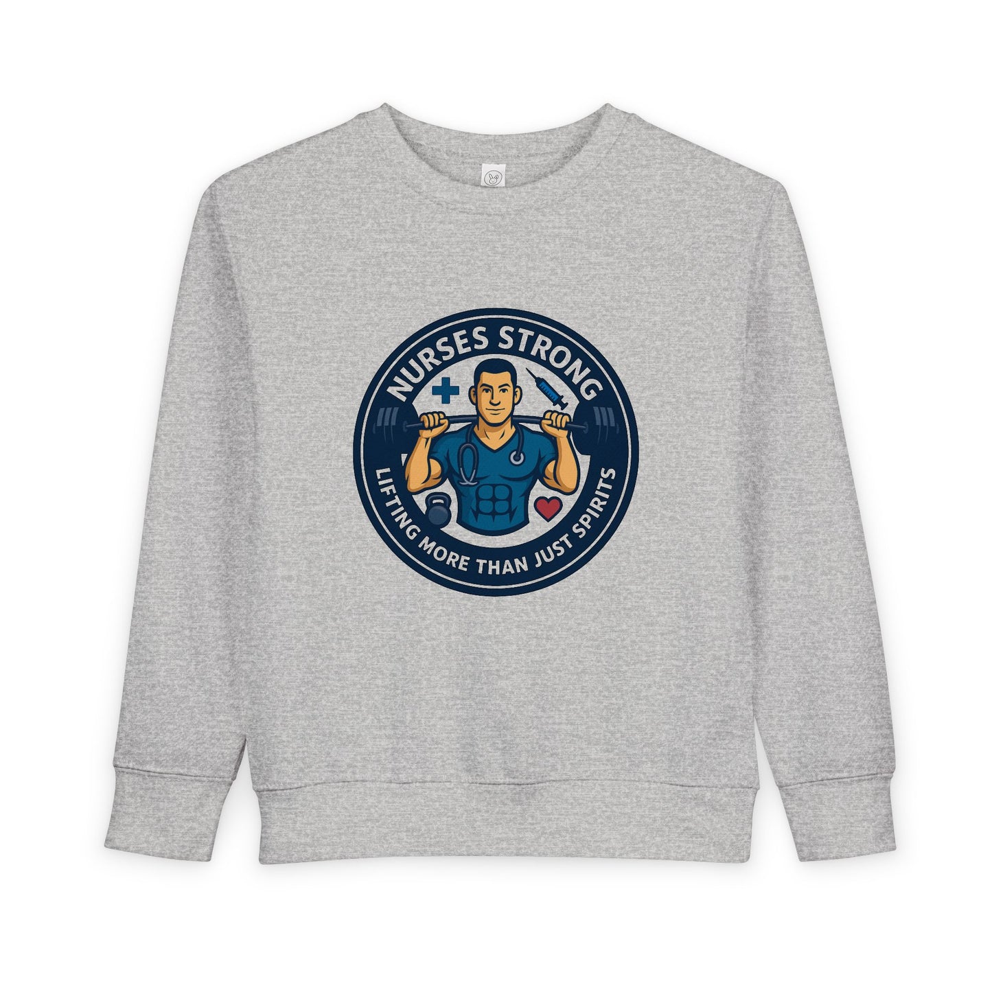 Toddler Nurse Strong Sweatshirt, Kids Nursing Gift, Cute Toddler Activewear, Gift for Future Nurses, Hospital Playwear