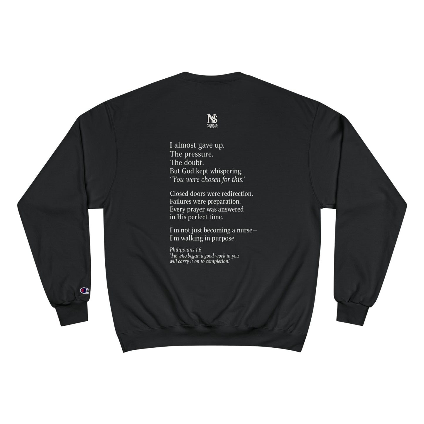 Guided by Faith, Champion Sweatshirt, Cozy Apparel, Inspirational, Perfect Gift for a Graduate