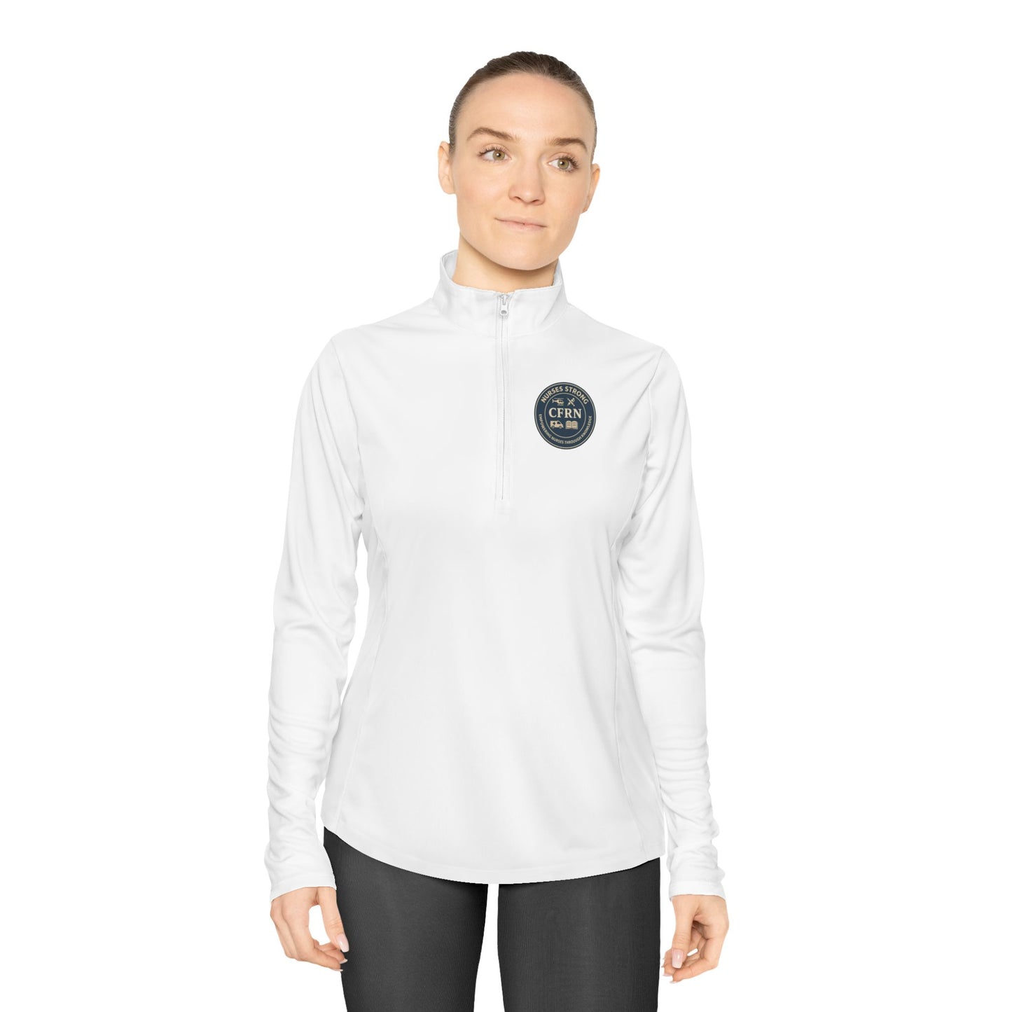 CFRN Ladies Quarter-Zip Pullover for Casual Comfort, Athletic Wear, Gift for Her, Outdoor Activities, Cozy Layering
