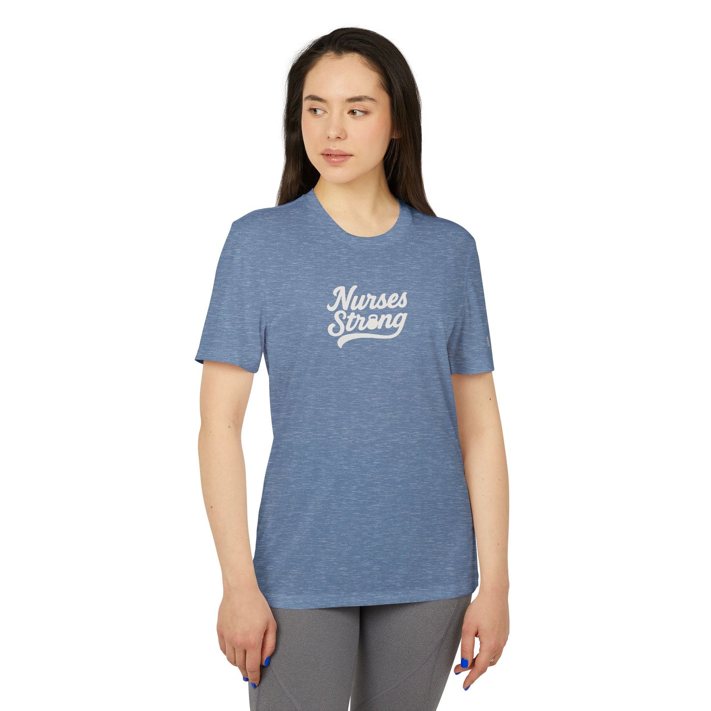 Adidas Varsity Logo Nurses Strong Sport T-Shirt, Workout Tee, Athletic Shirt, Casual Wear, Motivational Apparel