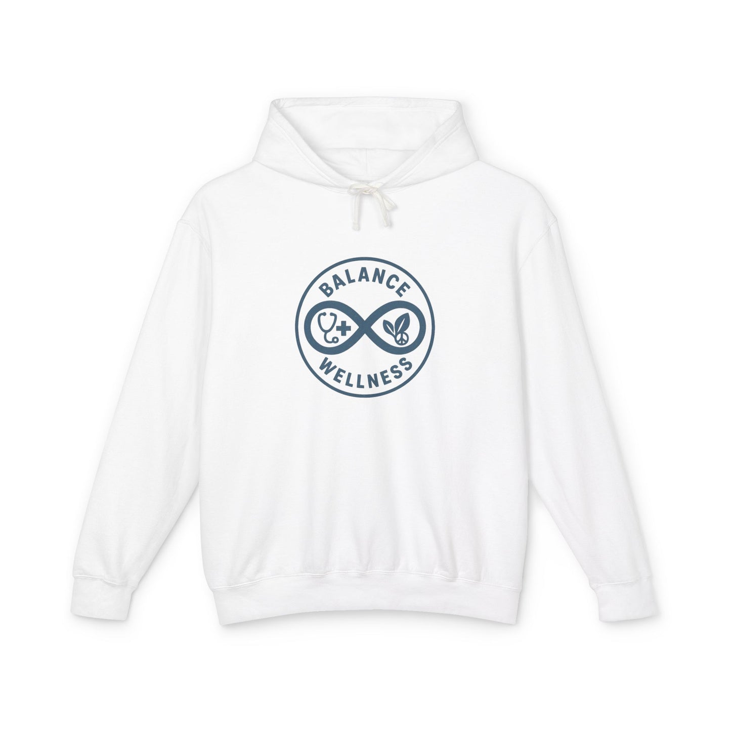 Balance Wellness Design, Cozy Gift for Mindfulness, Lightweight Hooded Sweatshirt, Yoga, Fitness, Relaxation, Self-Care