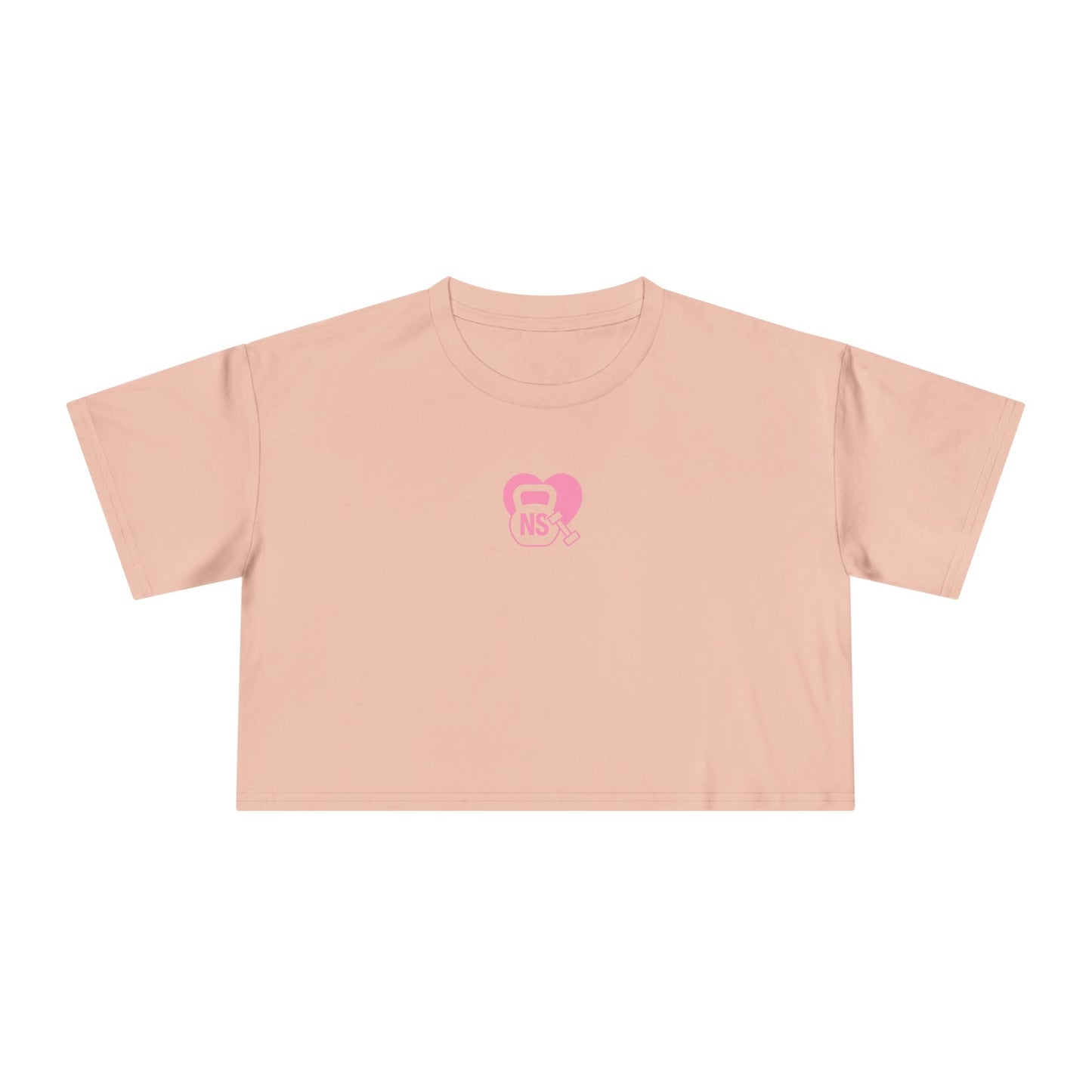 Cute Women's Crop Tee with KB/DB Heart Design, Trendy Summer Top, Casual Wear, Gift for Her, Stylish Festival Shirt, Everyday Fashion