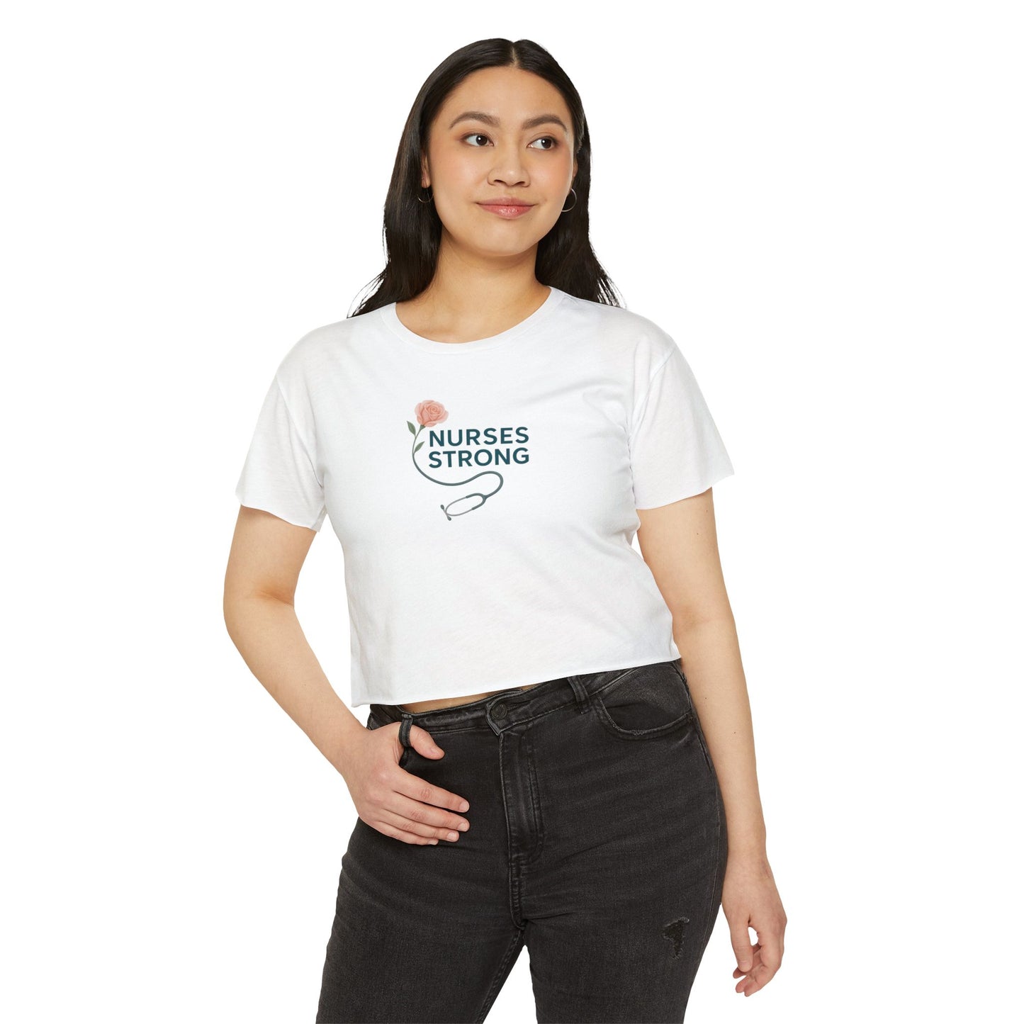 Flower/stethoscope  Festival Crop Top | Gift for Nurses,