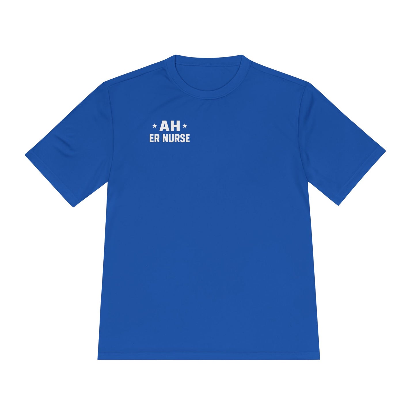 AH ER Nurse Moisture Wicking Tee, Fitness Shirt, Workout Top, Gift for Nurses, Health Care Apparel, Cool Graphic Tee