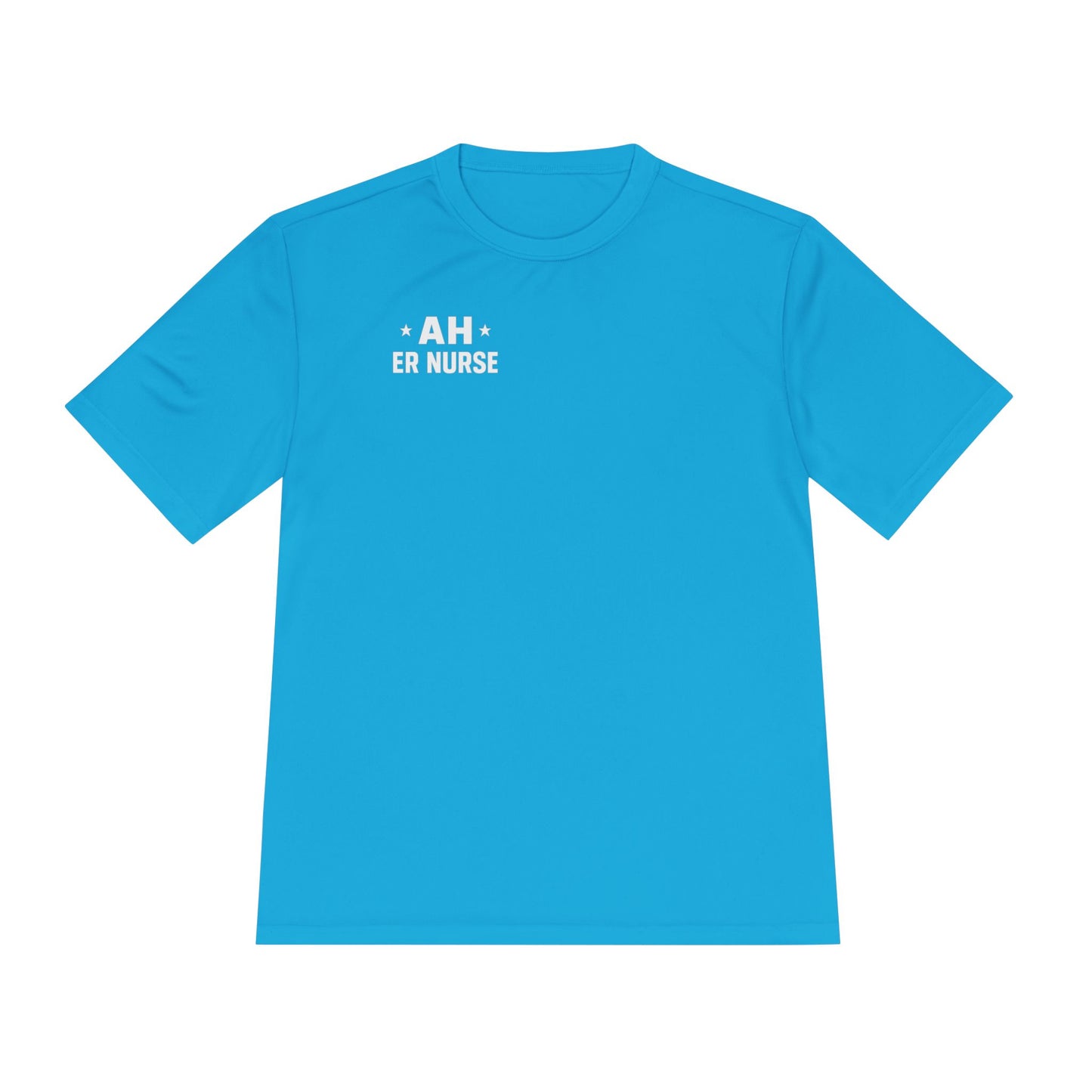 AH ER Nurse Moisture Wicking Tee, Fitness Shirt, Workout Top, Gift for Nurses, Health Care Apparel, Cool Graphic Tee