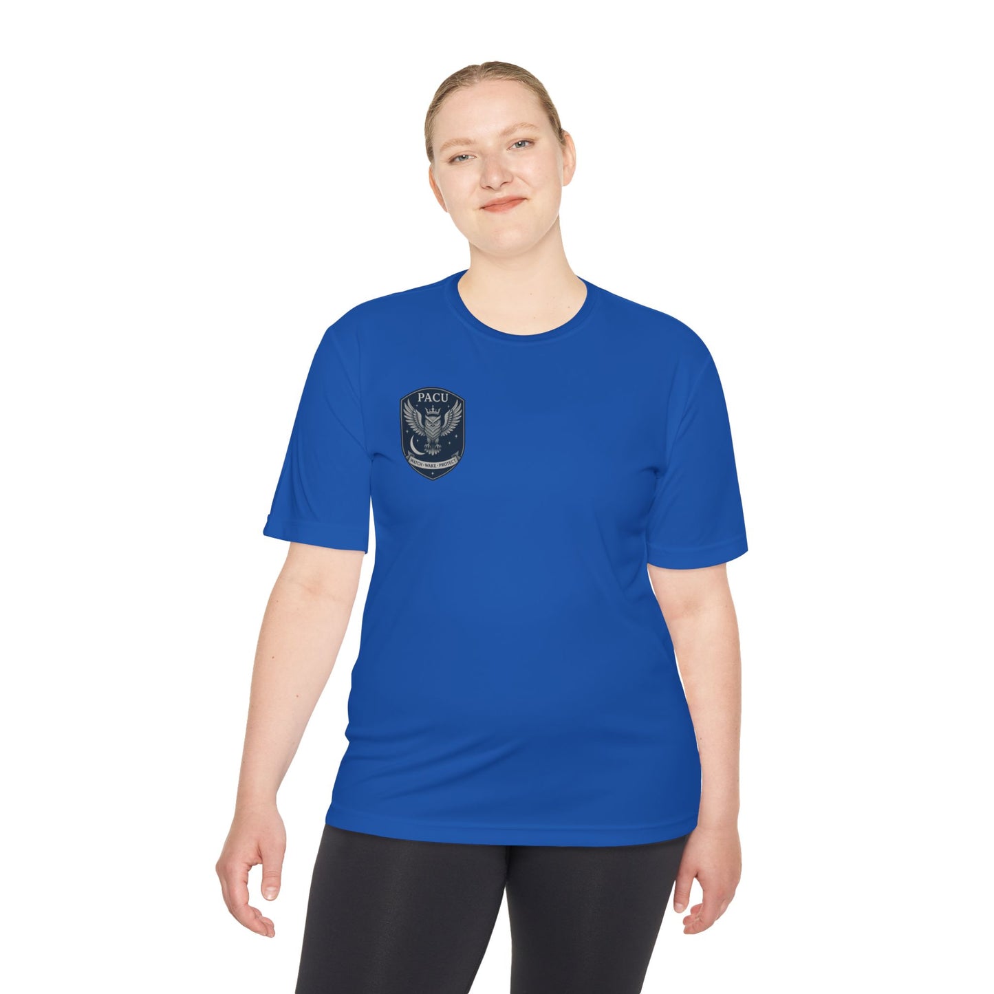 PACU Sigil Wicking Tee with PACU Eagle Emblem, Lightweight Athletic Shirt, Outdoor Activewear, Gym Tee, Perfect for Sports and Training