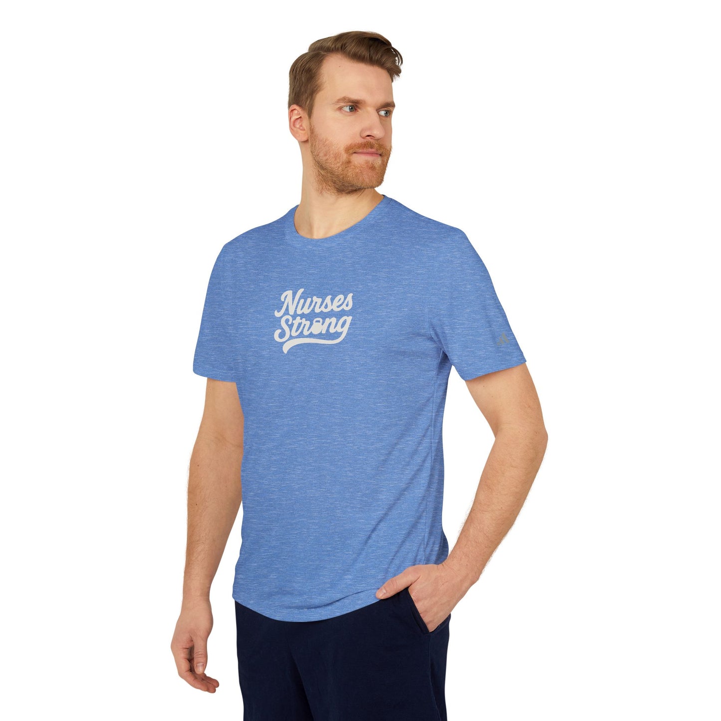 Adidas Varsity Logo Nurses Strong Sport T-Shirt, Workout Tee, Athletic Shirt, Casual Wear, Motivational Apparel