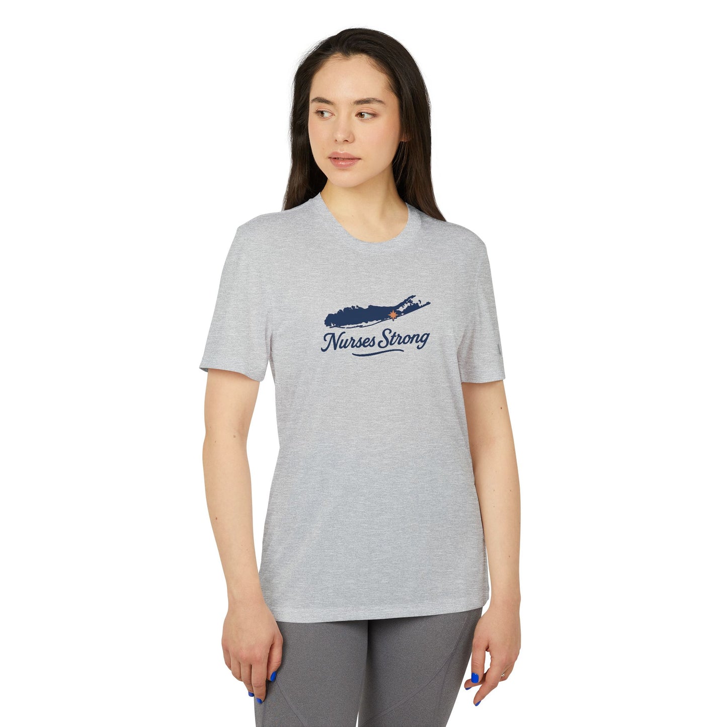 LI Strong NS Adidas Sports Tee, Casual, Activewear, Fitness Gift, Workout Clothing