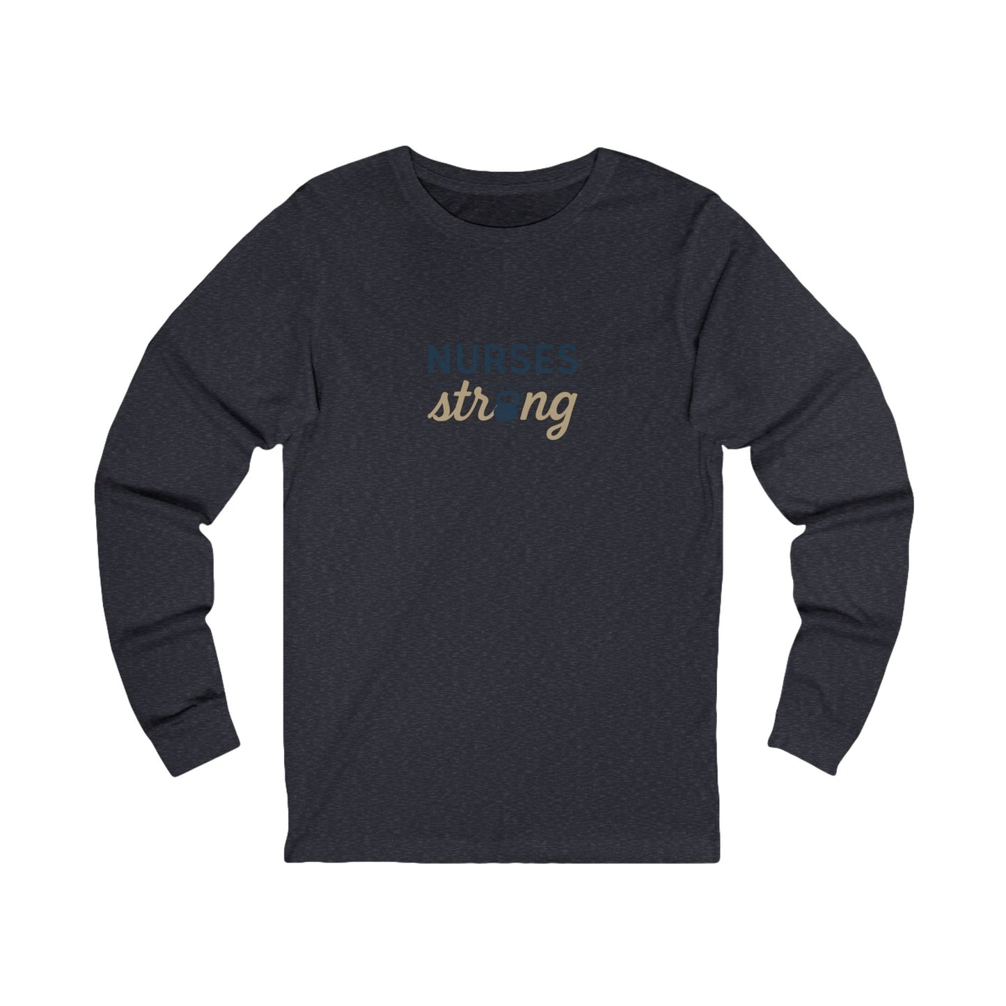 Blue Tan NSLong Sleeve Tee, Unisex Jersey Tee for Nurses
