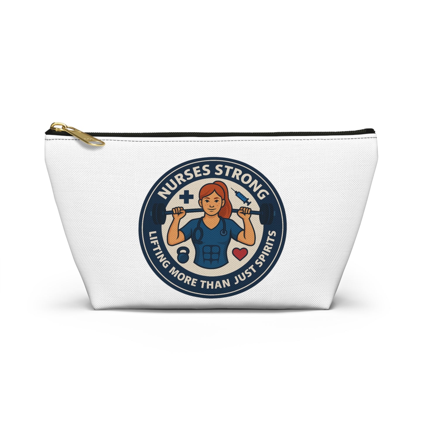 Nurse Accessory Pouch, Strong Nurse Gift, Makeup Bag, Healthcare Organizer, Inspirational Nurse Pouch