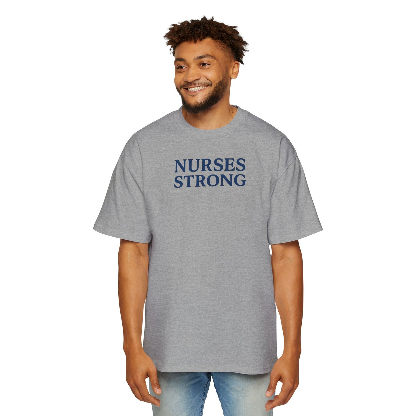 Nurses Strong Oversized Tee, Casual Wear, Healthcare Apparel, Gift for Nurses, Comfortable Tee, Empowering Shirt