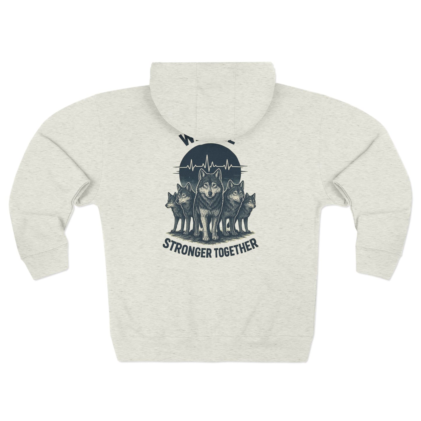 Wolf Pack Stronger Together Unisex Zip Hoodie, Cozy Outfit,
