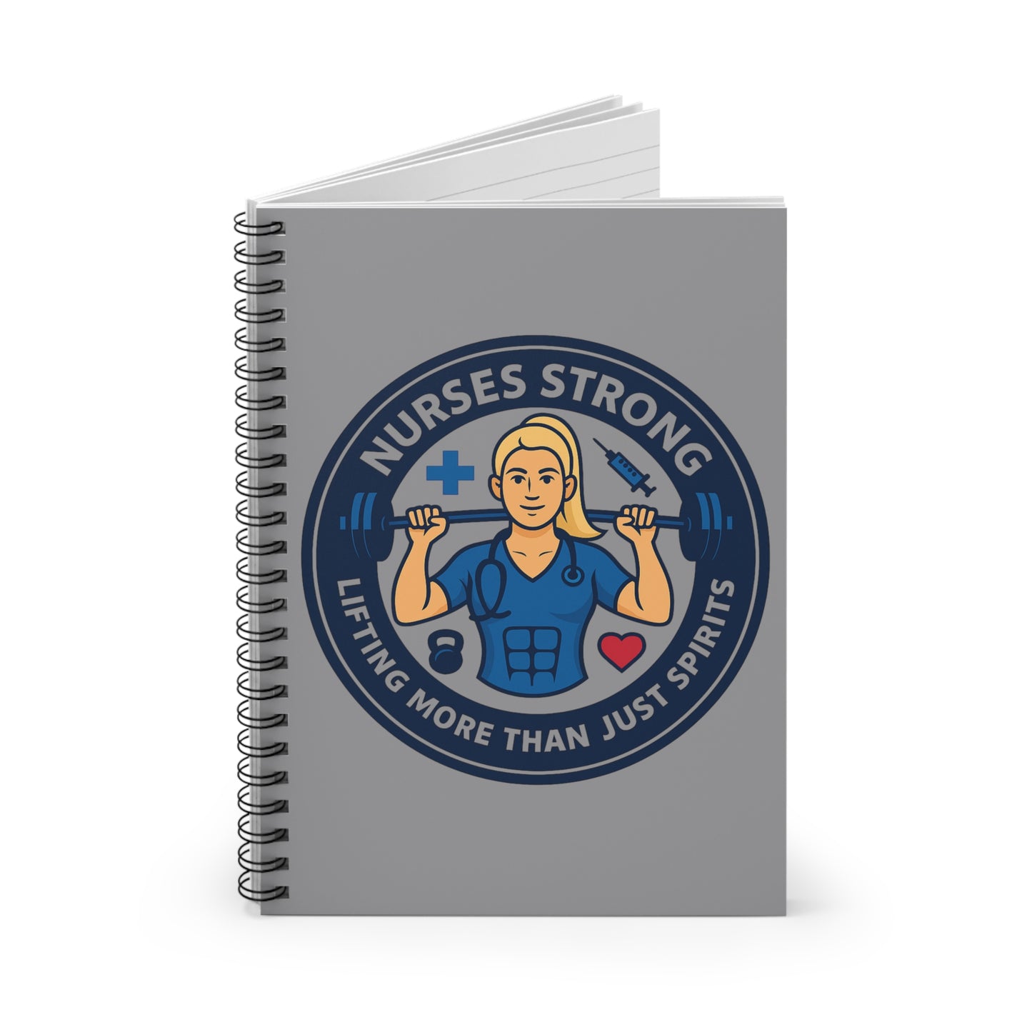 Empowered Nurse Spiral Notebook - Lifting More Than Just Spirits, Nurse Appreciation Gift, Healthcare Professional Journal, Fitness [...]