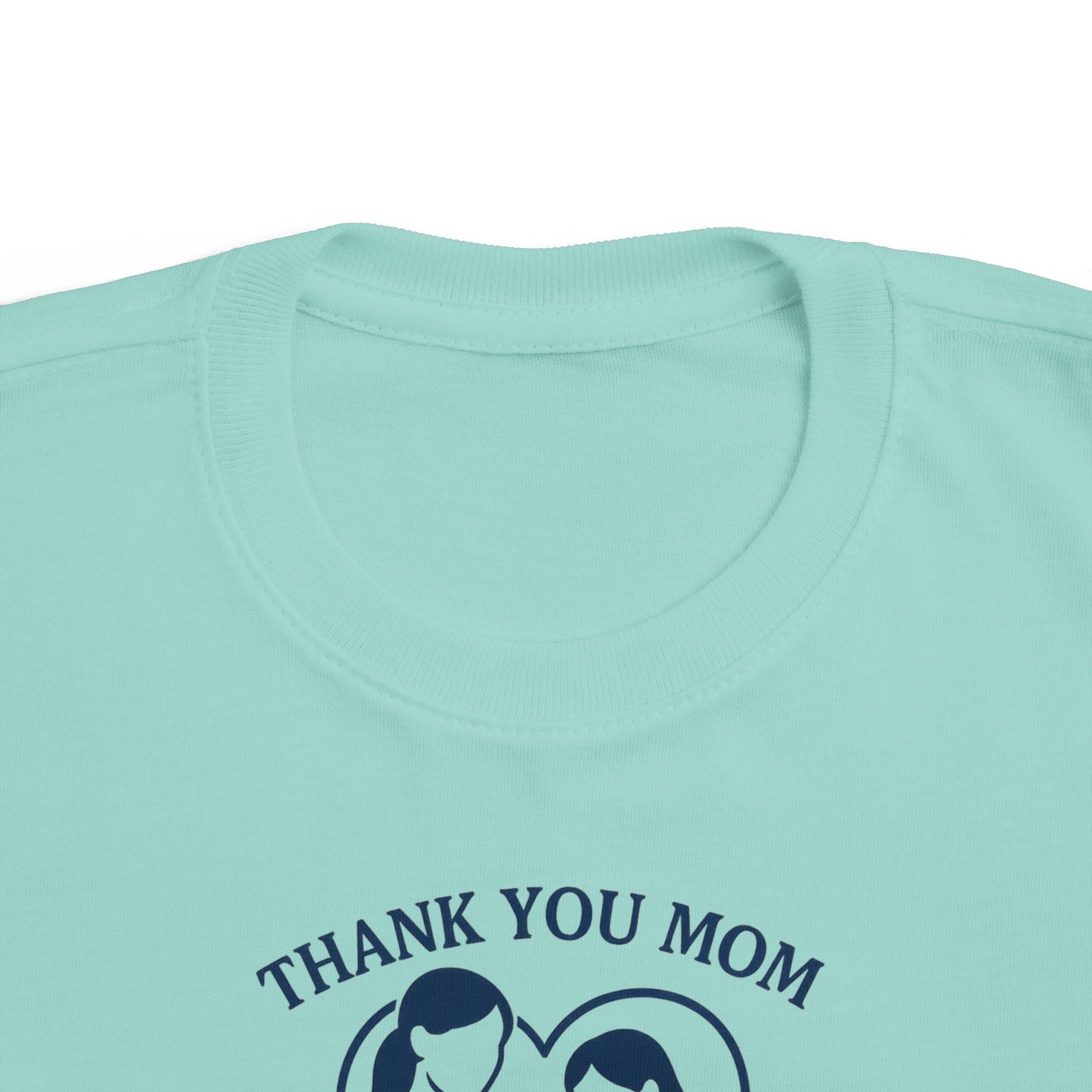 Toddler's Thank You Mom Tee, Cute Toddler Shirt, Kids' Gift for Mother's Day, Birthday Party Outfit, Comfy Jersey T-Shirt