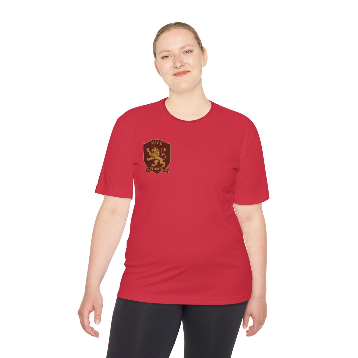 MICU Sigil -Wicking Tee with Crest Design | Activewear for Sports, Gym, Workout, Gift for Fitness Lovers, Casual Wear