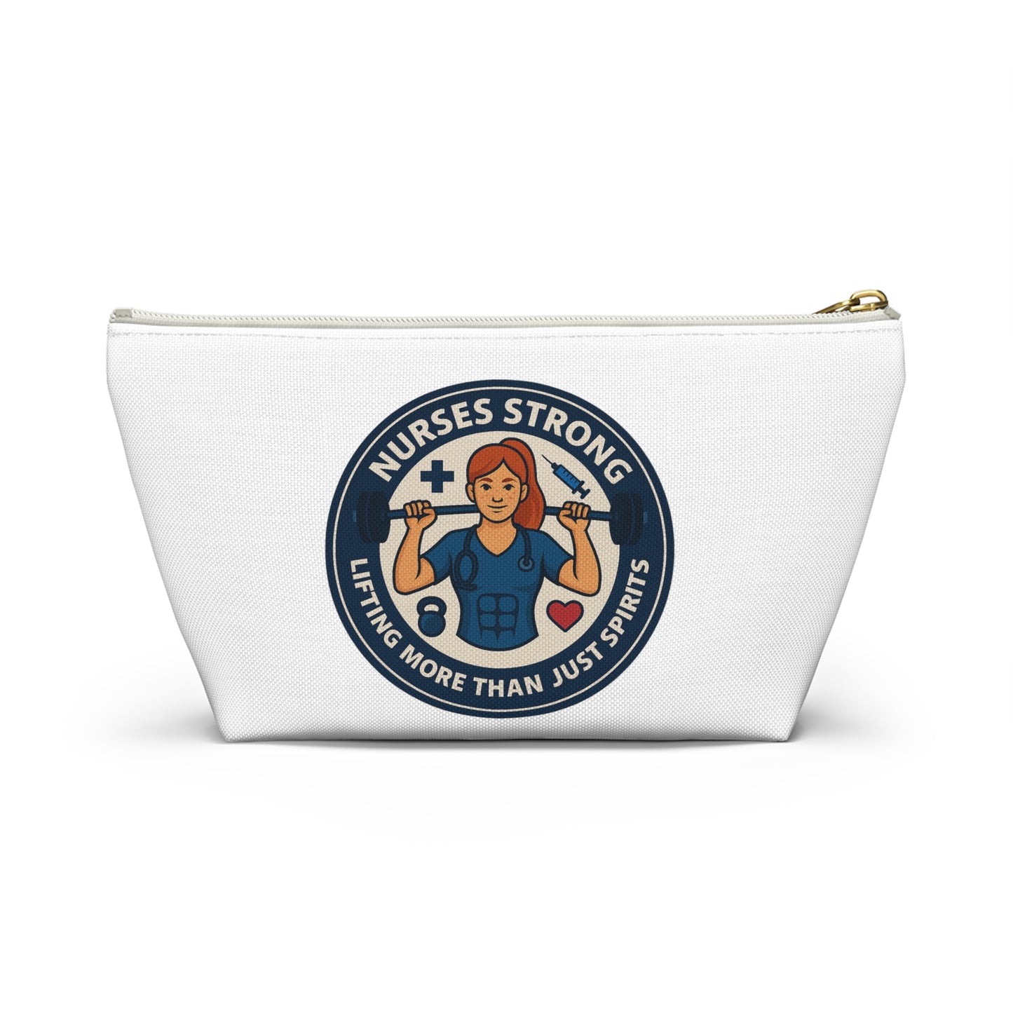 Nurse Accessory Pouch, Strong Nurse Gift, Makeup Bag, Healthcare Organizer, Inspirational Nurse Pouch