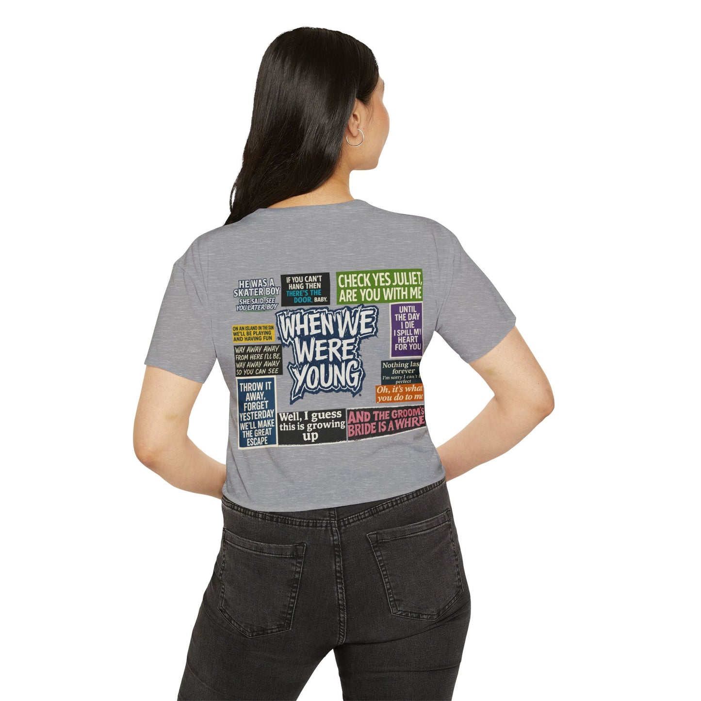 When We Were Young Festival Crop Top, Edgy Crop Tee