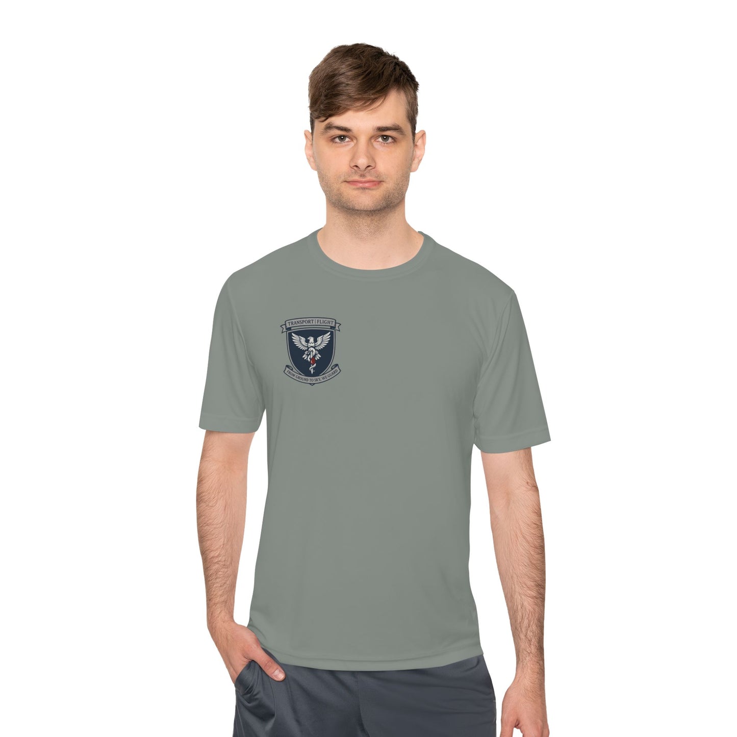 Transport/Flight Moisture Wicking Tee - Comfortable Athletic Shirt, Fitness Wear, Active Lifestyle, Sports Apparel, Workout Top